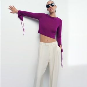 SOLD: Zara semi-sheer top size M 5644/036 brand new